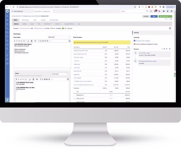 simpro job management